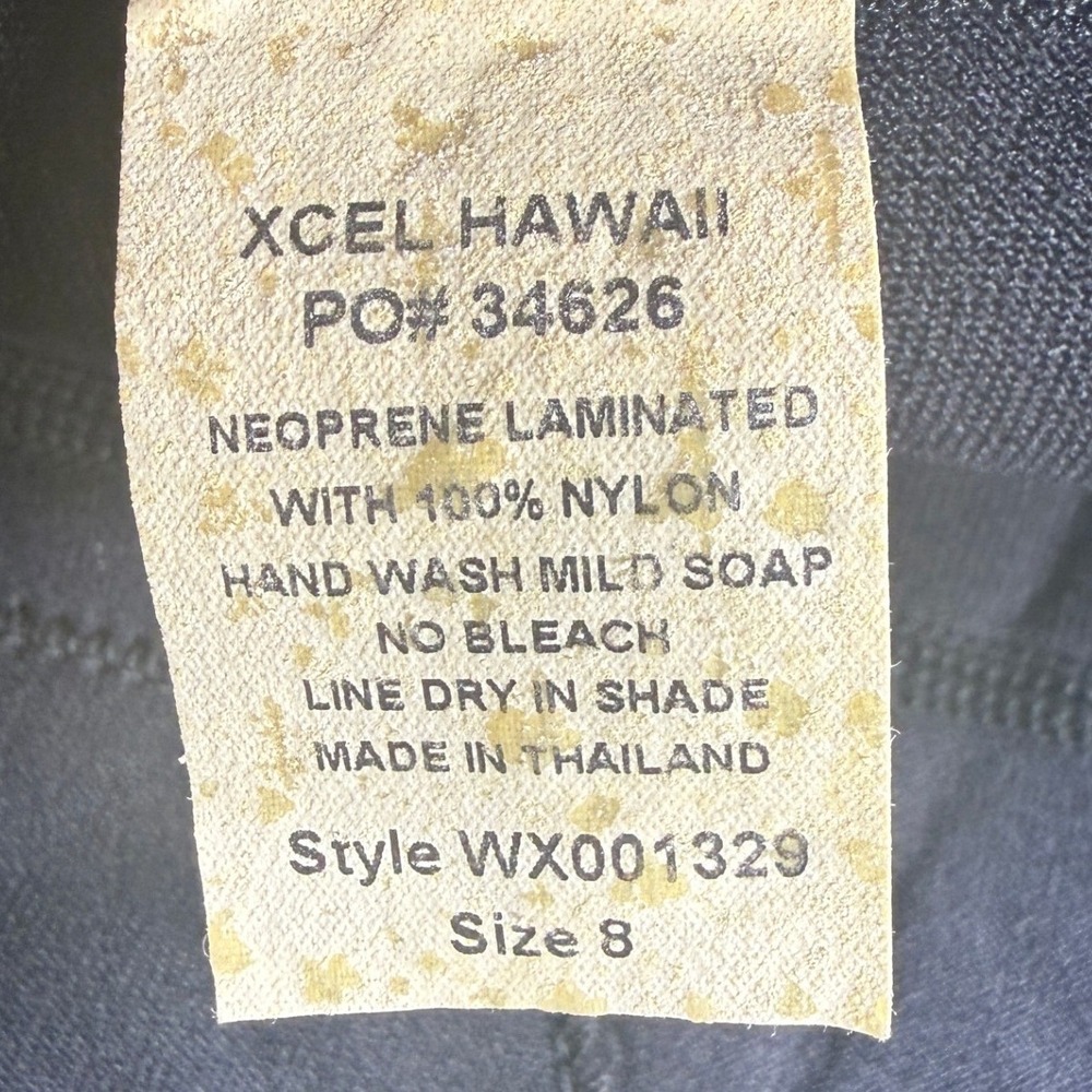 Xcel Hawaii Xpedition Wetsuit Womens 8 Black Blue Floral Front Zip Tri-Density - Picture 3 of 8